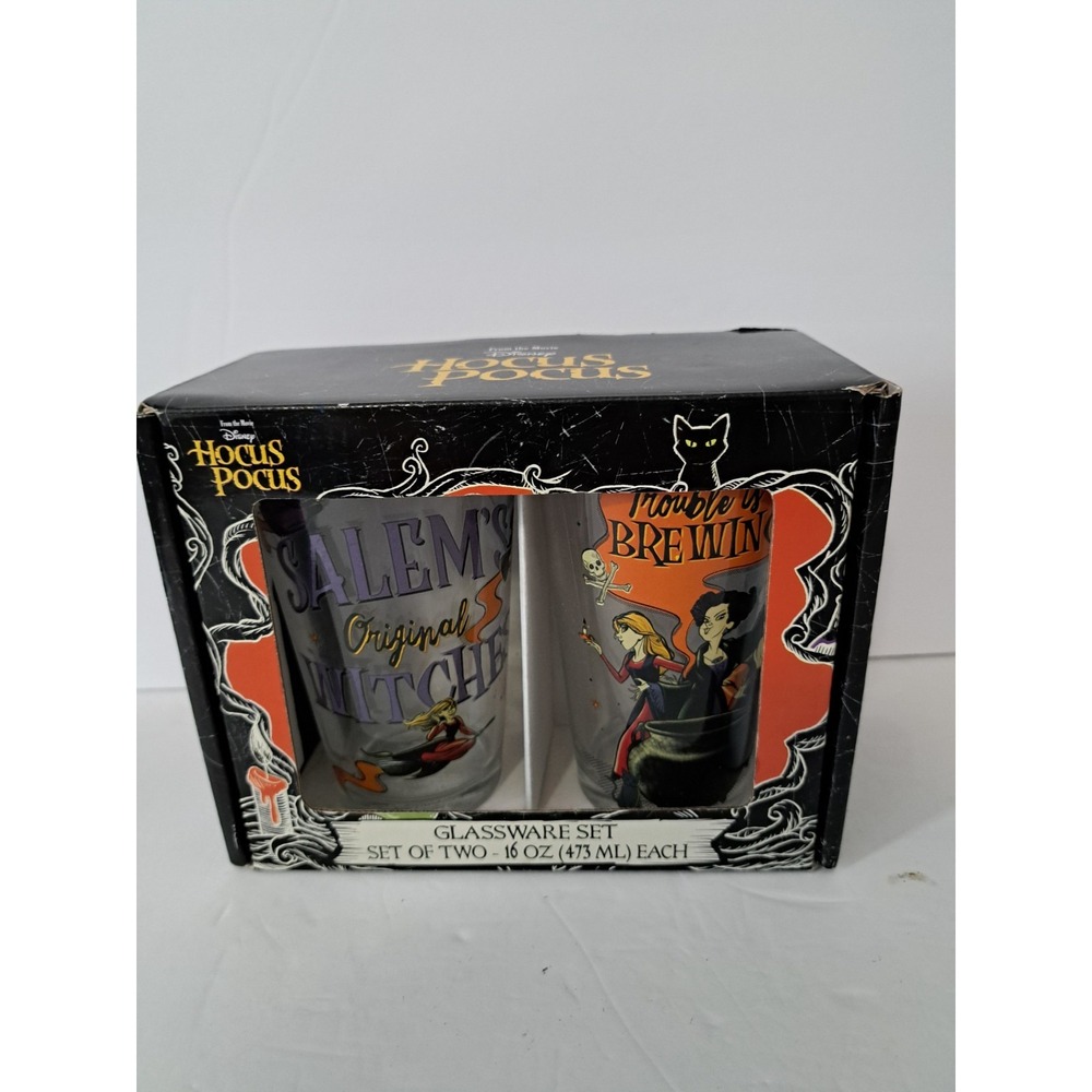 Disney's Hocus Pocus Set of 2 Glassware Set‎ 16oz Sanderson Sisters Cup set